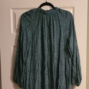 BALLON SLEEVE TIERED DRESS